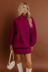 Chalet Charm Knit Sweater Mini Dress
