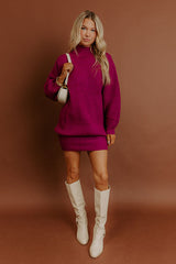 Chalet Charm Knit Sweater Mini Dress