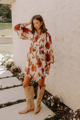 Beautiful Blooms Chiffon Mini Dress