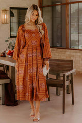 Chateau Evenings Floral Midi Dress