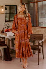 Chateau Evenings Floral Midi Dress