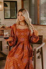 Chateau Evenings Floral Midi Dress