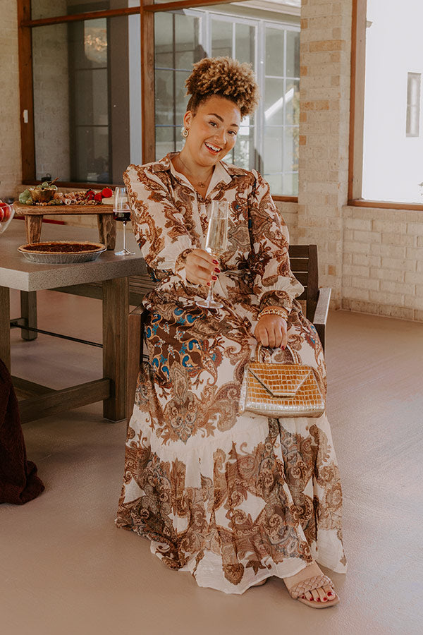 Timeless Estate Paisley Maxi Dress Curves