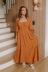 Feeling Graceful Midi Dress in Camel