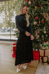 Moonlit Dance Velvet Burnout Midi Dress