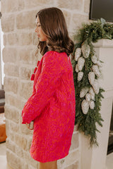 The Fashion District Floral Jacquard Mini Dress