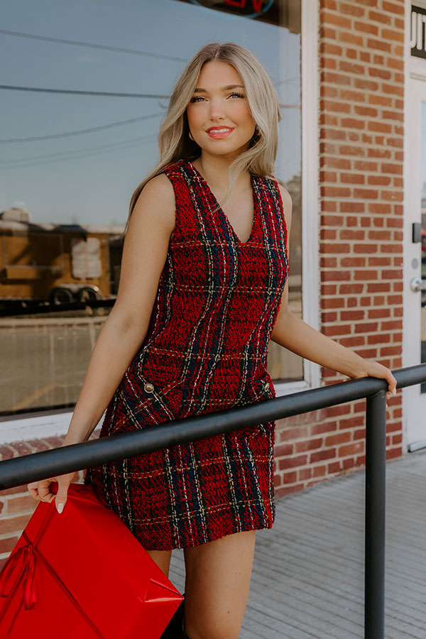 Plaid Season Tweed Mini Dress