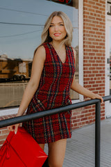 Plaid Season Tweed Mini Dress