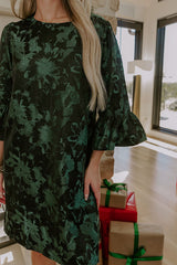 Timeless Classic Floral Jacquard Mini Dress