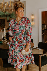 Sweet Meadow Floral Midi Dress Curves