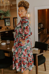 Sweet Meadow Floral Midi Dress Curves