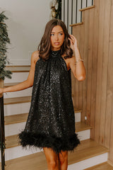 Midnight Toast Sequin Mini Dress