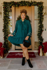Modern Mingle Pleated Mini Dress Curves