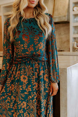Evening Muse Floral Velvet Burnout Midi Dress