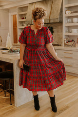 So Plaid To Meet Midi Dress Curves