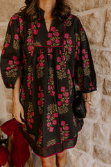 Dinner Party Chic Floral Mini Dress