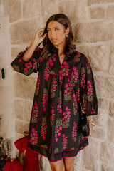 Dinner Party Chic Floral Mini Dress