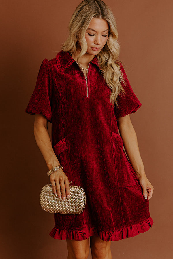 Polished Muse Velvet Mini Dress