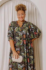 Uptown Views Floral Midi Dress Curves