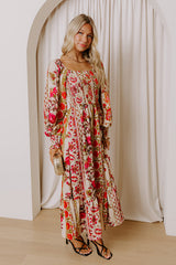 Boheme Whisper Floral Midi Dress in French Vanilla