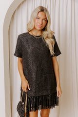 Starlit Soiree Tweed Mini Dress