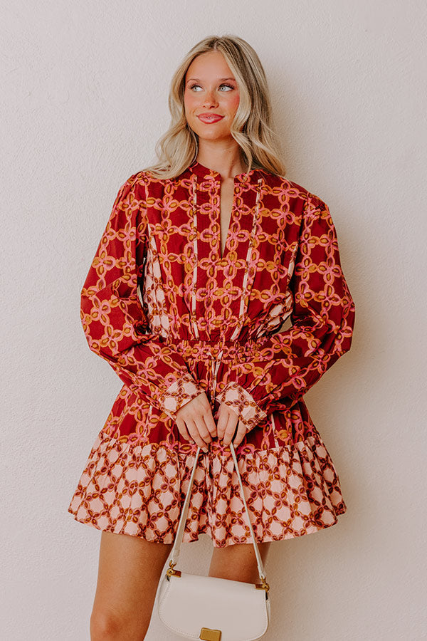 Wanderer Mosaic Color Block Mini Dress