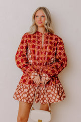 Wanderer Mosaic Color Block Mini Dress