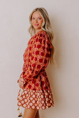 Wanderer Mosaic Color Block Mini Dress