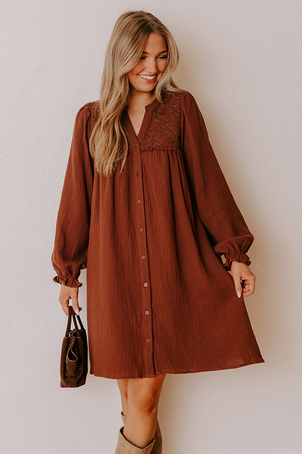 Soho Strolls Embroidered Mini Dress