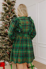 Plaid Passion Ruffle Mini Dress