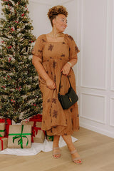 Meadow Whispers Embroidered Midi Dress Curves