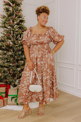 Wildflower Kiss Floral Midi Dress Curves