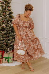 Wildflower Kiss Floral Midi Dress Curves