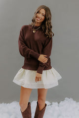 Graceful Ease Knit Mini Romper Dress