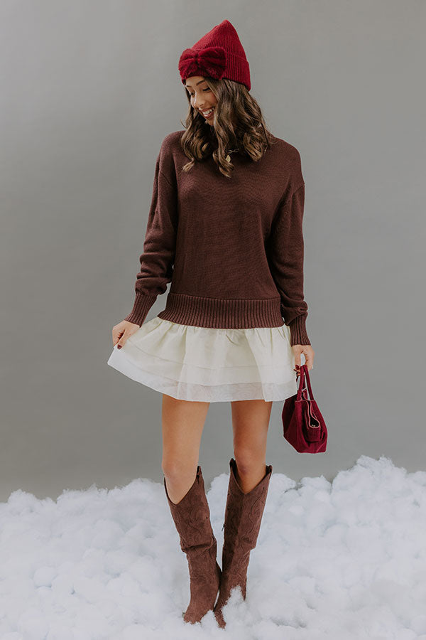 Graceful Ease Knit Mini Romper Dress