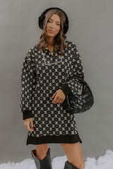 Petal Party Floral Knit Jacquard Mini Dress