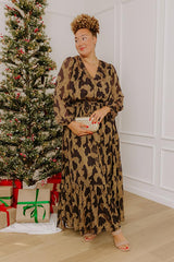 Autumn Meadow Floral Jacquard Maxi Dress