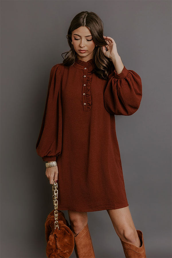 Falling for You Ruffle Mini Dress