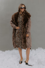 Metro Muse Knit Leopard Midi Dress