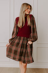 Mulberry Kiss Plaid Mini Dress