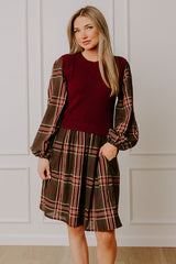 Mulberry Kiss Plaid Mini Dress