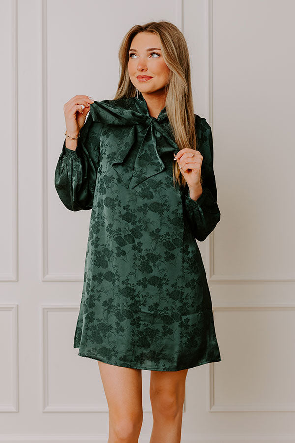 Cosmos And Kisses Floral Jacquard Mini Dress