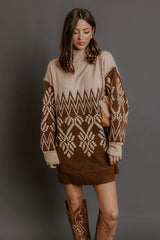 City Snowfall Knit Sweater Mini Dress