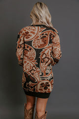 City Knit Affair Floral Mini Sweater Dress