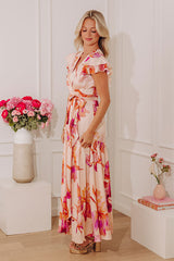 Endless Romance Stain Floral Wrap Maxi Dress