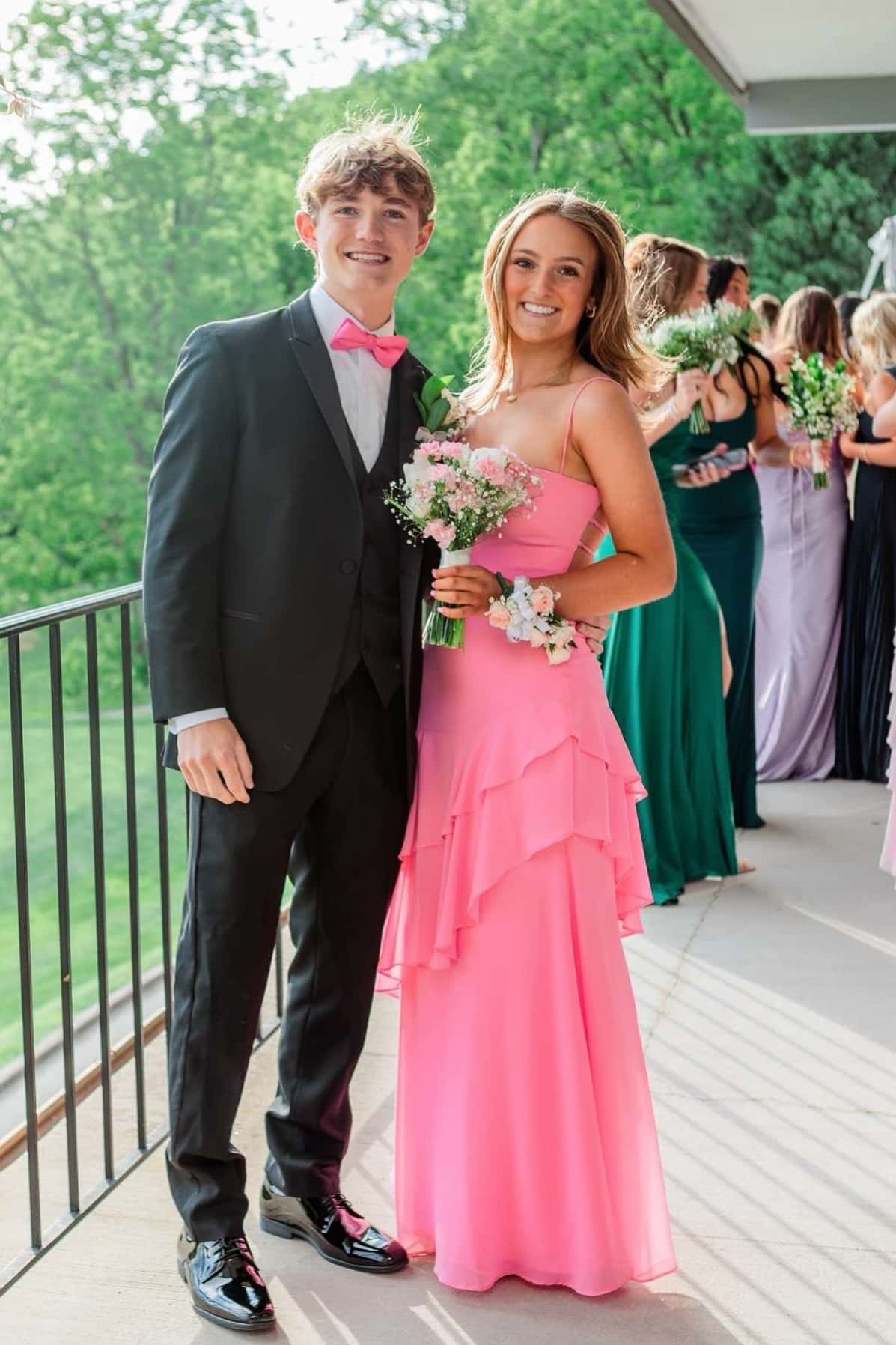 Straps Royal Blue Chiffon Tiered Maxi Dress