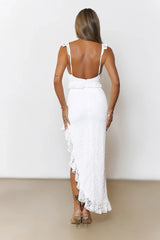 Enchanted By You Lace Midi Dress White