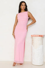Secret Of The Sun Mesh Maxi Dress Pink