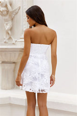 Finding Beauty Strapless Mini Dress White