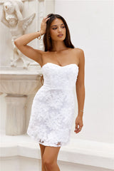 Finding Beauty Strapless Mini Dress White